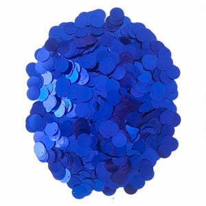 Paillettes piatte blu notte, paillettes rotonde con foro superiore da 20 mm / 30 mm, sfuse all'ingrosso