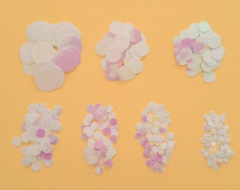 Iridescent Pearl Sequins Set, 7 Sizes, Top Hole PVC Paillettes