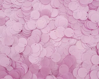 Matte pastel purple lilac lavender 12mm top hole round flat sequins paillettes bulk wholesale 50 gram 700 pieces / 100 gram 1400 pieces