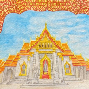 Marble Temple (Wat Benchamabophit), Bangkok, Thailand