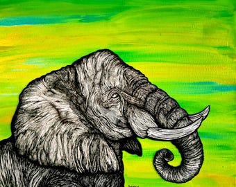 Elephant - 8x10 Print