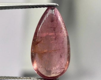 Natürliche rosa Turmalin Cabochon-Birne, 8.865 Karat