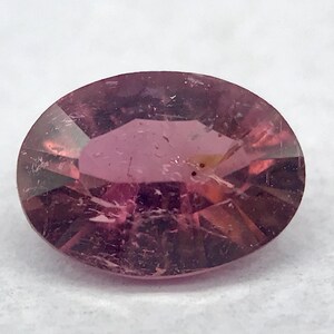 Pink Tourmaline Gemstone: 0.74 Carat Oval Conecut, Natural