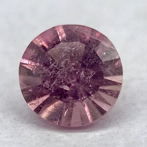 Pink Tourmaline Gemstone: 0.61 Carat Round Conecut, Natural