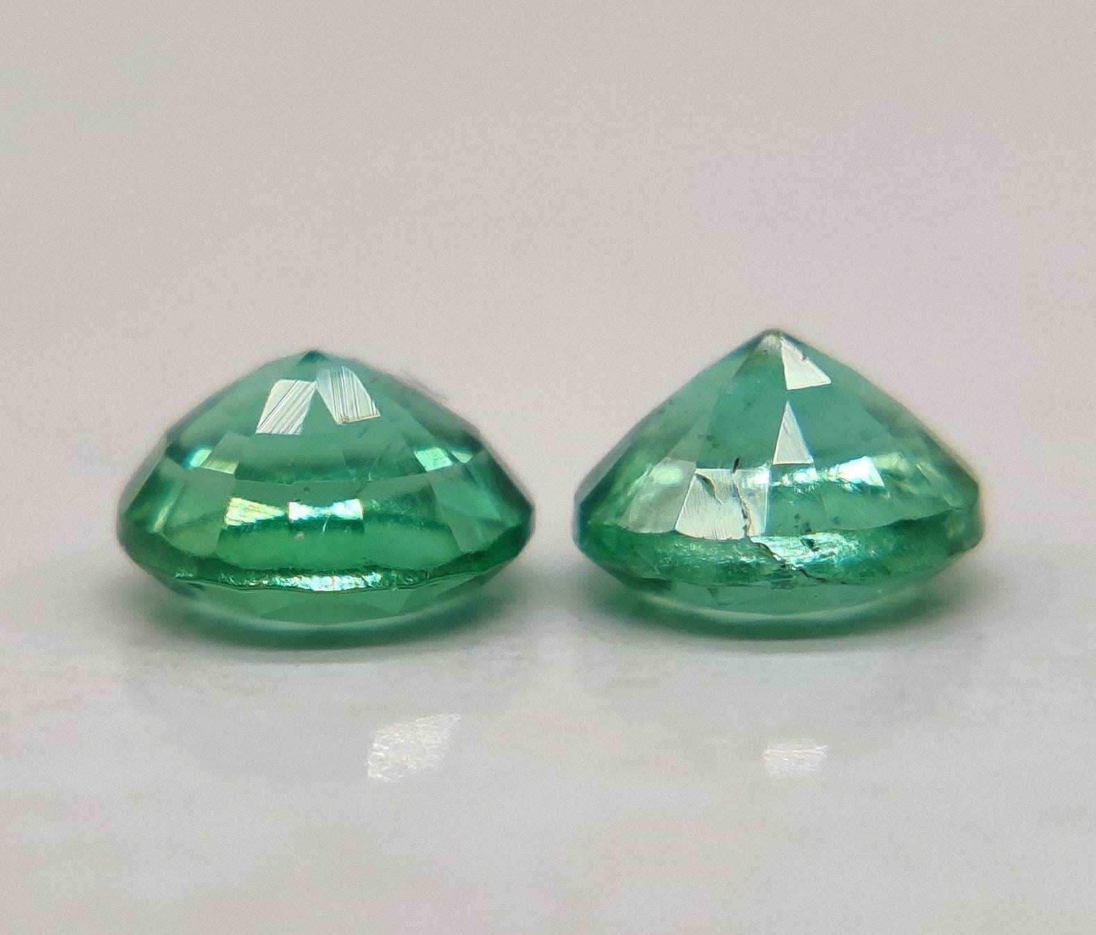 Top Quality Emerald Pair 100 Natural 0.51 CARAT 4X4MM Etsy
