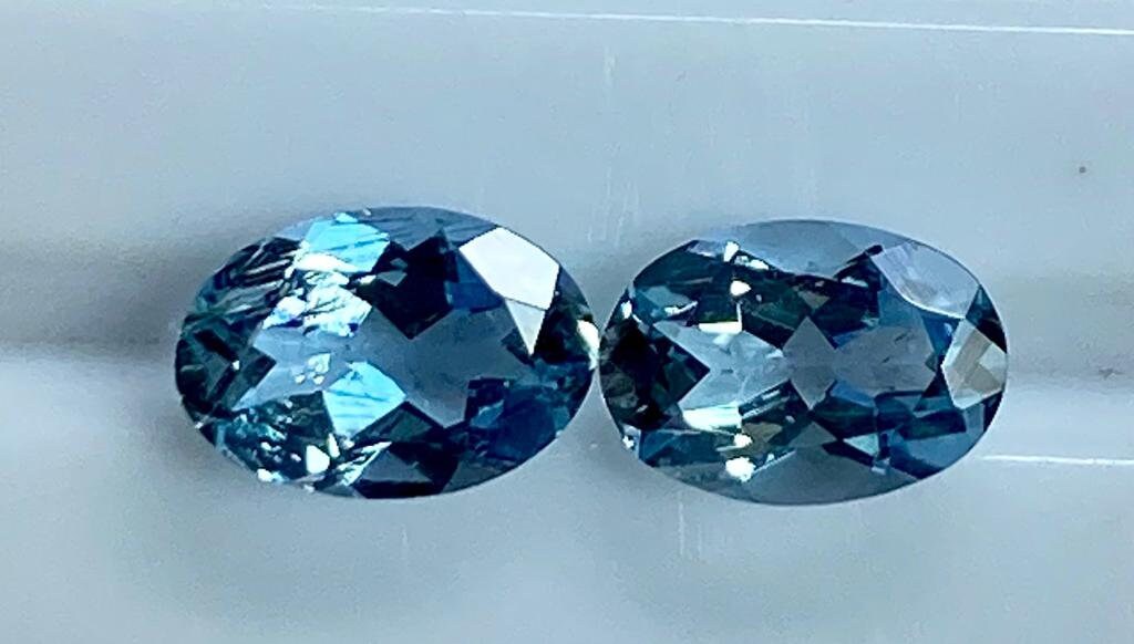Top Quality AQUAMARINE PAIR 100 natural 0.76 carat 6x4mm Etsy