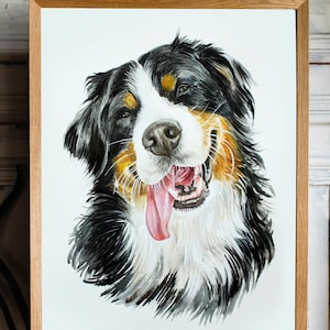 Custom Pet Portrait From Photo Pet Loss Memorial Best Gift For Pet Owner Watercolor Personalized Mother's Day Gift