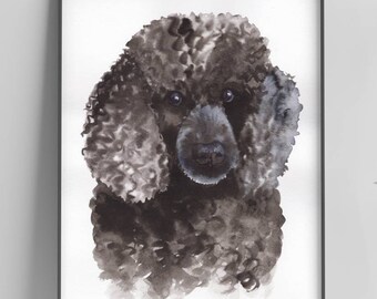 Custom Pet Portrait: Peekaboo Watercolor Dog Painting, Dog Art