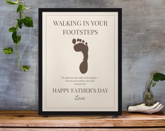Father's Day Handprint Art - Christian Keepsake (Digital Download)