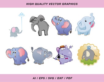 Vector Elephant Logo Etsy