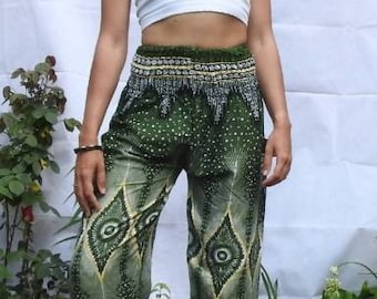 Boho Harem Pants Women – Cotton Harem Trousers, Baggy Yoga Pants, Bohemian Festival Pants, High Waist Hippie Pants, Comfy Lounge, Aladdin
