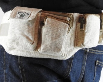 Gürteltasche aus Hanf - Hüfttasche - Handmade Gürtel