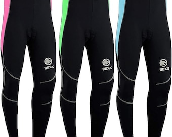 Mallas largas de ciclismo para mujer ROXX, pantalones térmicos acolchados de invierno, pantalones de ciclismo para mujer, mallas de ciclismo de secado rápido con protección UV