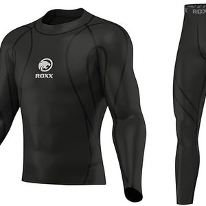 ROXX Mens Compression Tights + Top Base Layer Skin Tights Shirt Armour Full Suit