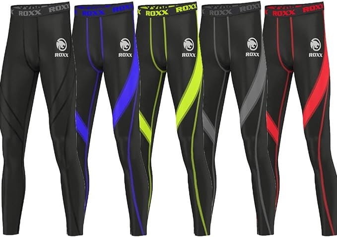 ROXX Pantalón de compresión para hombre correr ciclismo debajo de la capa Medias Pantalones Yoga protector contra erupción