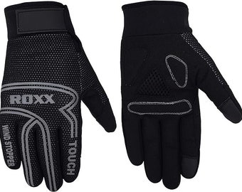 Guantes de ciclismo ROXX Guantes de ciclismo antideslizantes con pantalla táctil acolchados de gel a prueba de viento