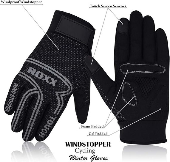 ROXX Fahrradhandschuhe Winddicht Gel gepolsterter Touchscreen rutschfeste  Vollfinger Fahrradhandschuhe - Etsy Schweiz