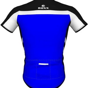 ROXX Sports Men's Cycling Jersey Short Sleeves Road and Mountain Bike Shirt MTB Top Zipper Rear Pockets