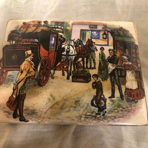 Jewelry Box w/Lid-Antique Hanley English Lancaster