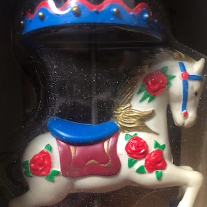 Rotating Carousel-Christmas Ornament- Classical Vintage