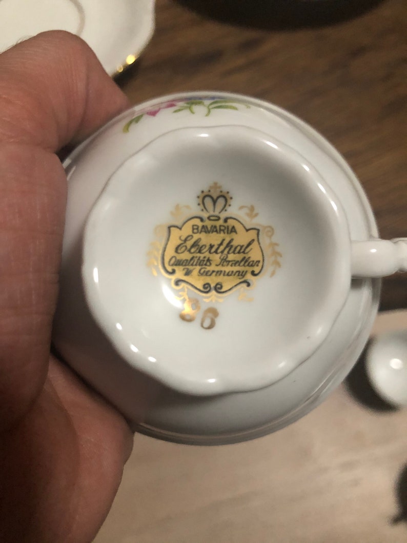 Antique Bavarian Tea Cup and Saucer Etsy