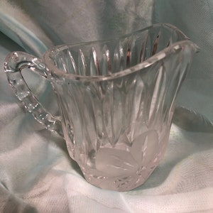Mini Creamer/Gravy Server in etched Crystal