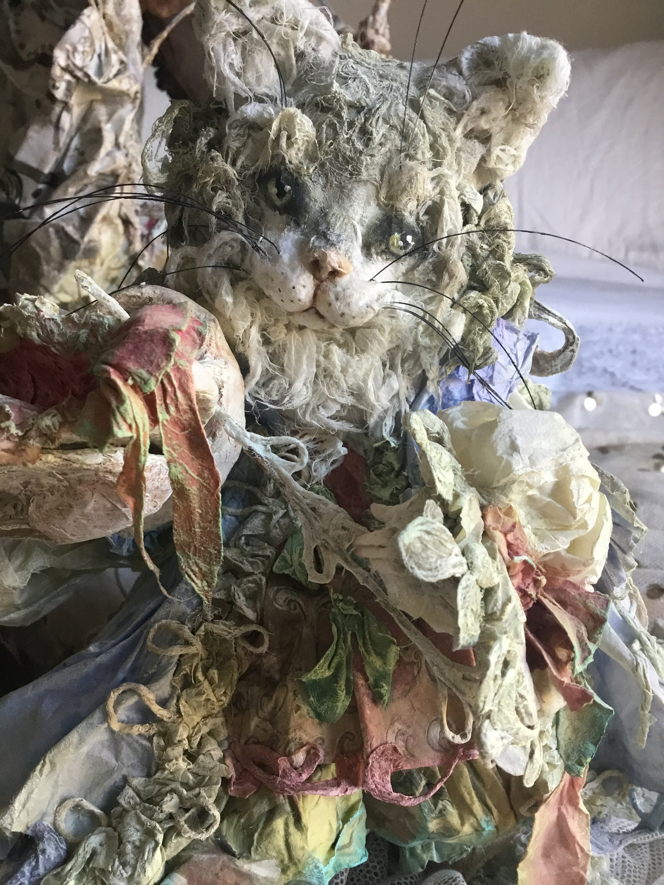 Cat with his Magical Violin made entirely from paper Etsy
