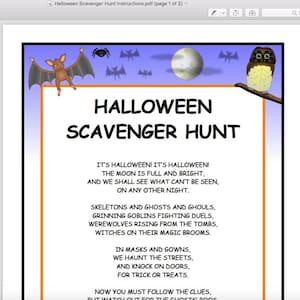 Halloween Scavenger Hunt