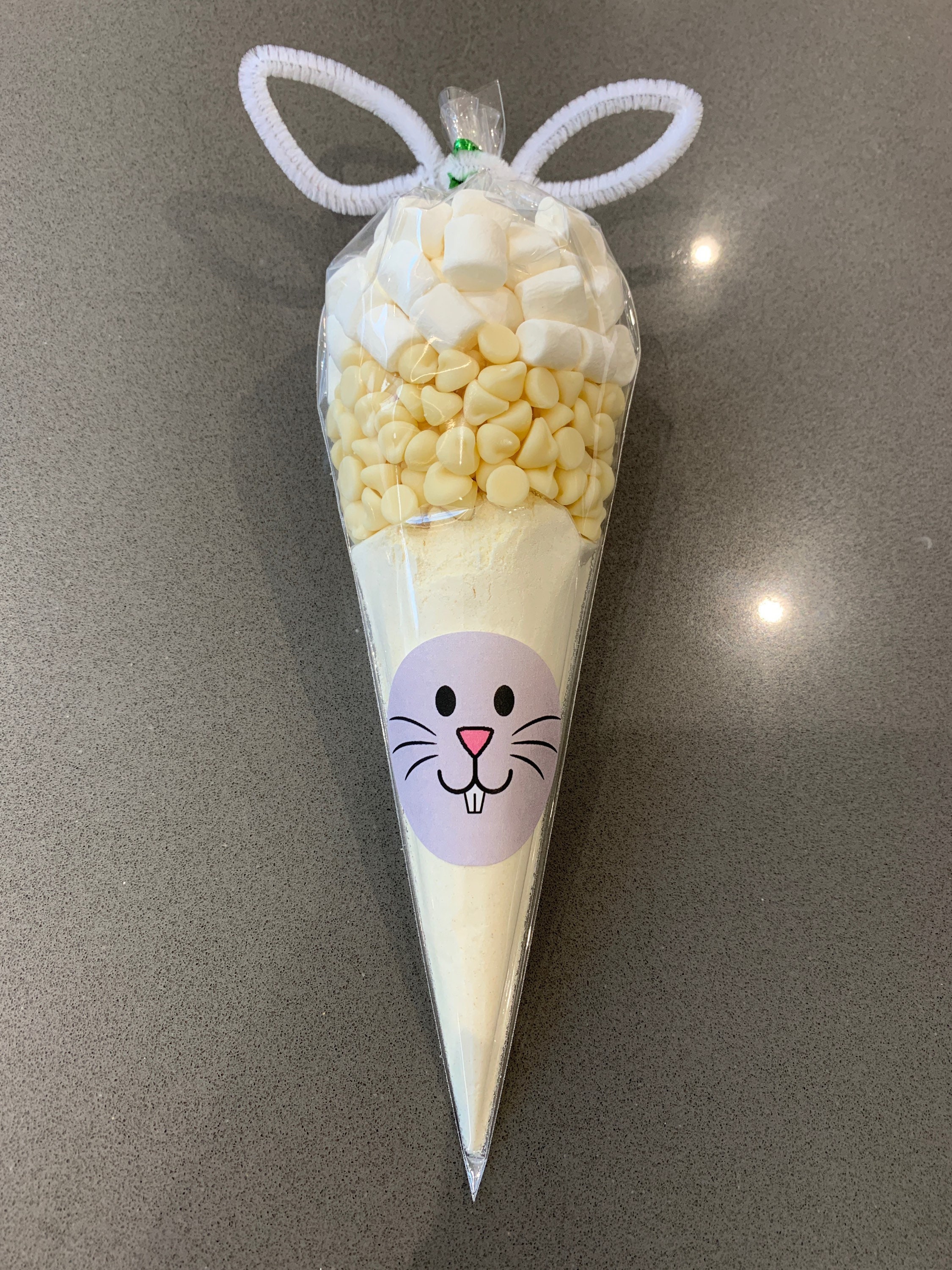 Easter Bunny Rabbit White Hot Chocolate Cones Etsy