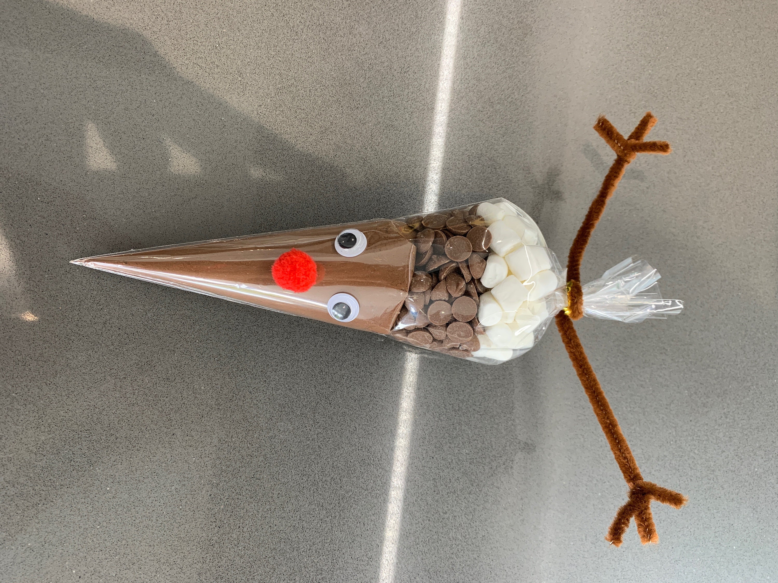 Reindeer cocoa cones labels