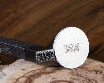 Individueller Metallstempel für Schmuck, aus Stahl