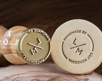 Custom Brass Pottery Stamp, Personalized Clay Signature Stamp