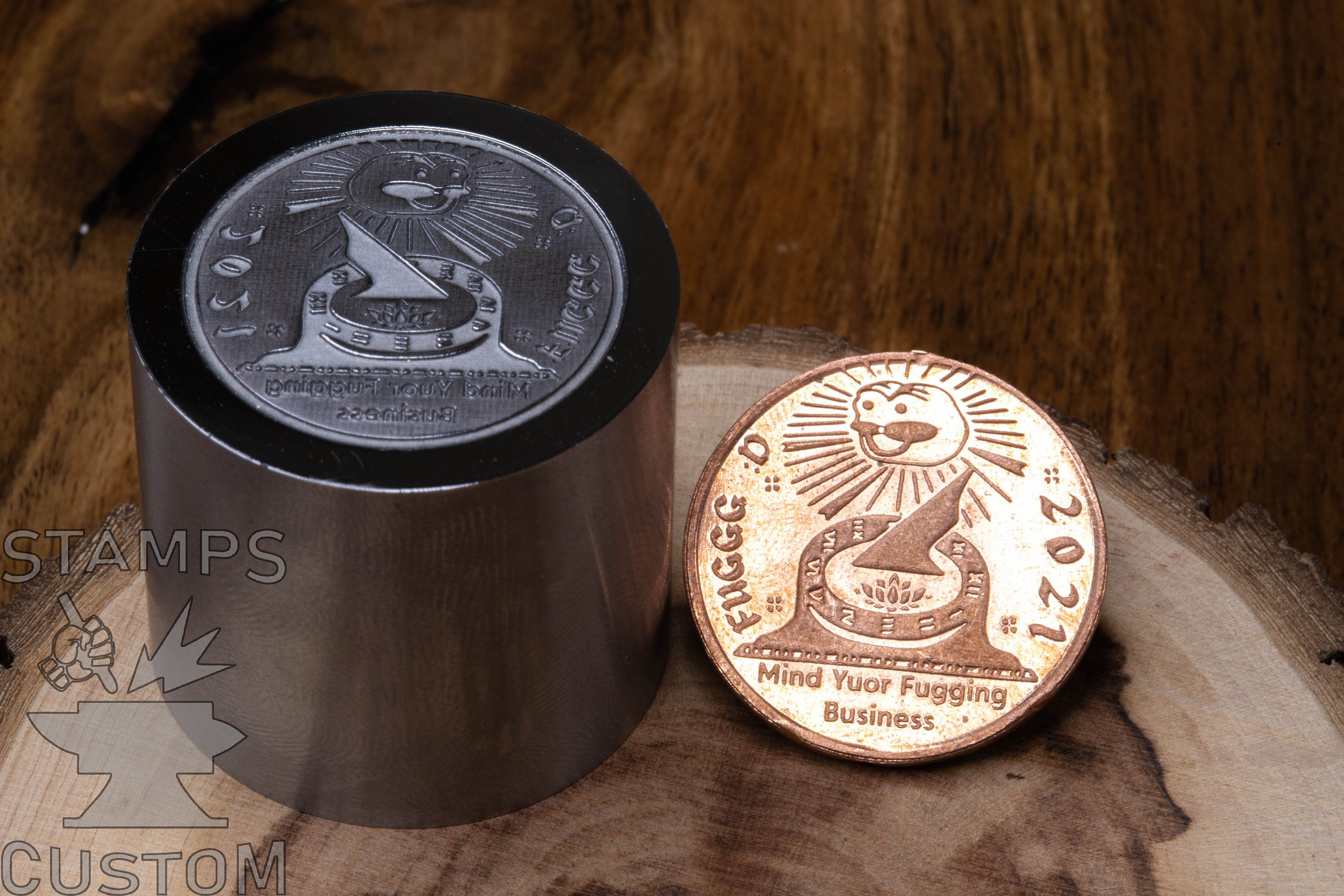 Custom 2 Sided COIN Logo Graphite Molds. 