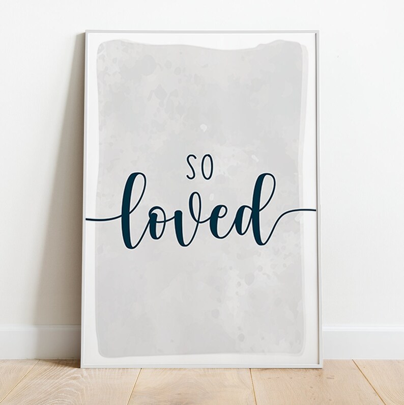 You Are so Loved Wall Art Set of 3 Prints Watercolor Nursery Etsy