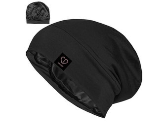 Curl Daddy Adjustable sleep beanie hat to protect your curly textured hair