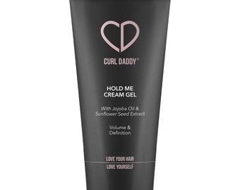 Curl Daddy Hold Me Cream Gel 8 oz - Volumen, Definition, Feuchtigkeitsspendend - Mittlerer natürlicher Halt für lockig strukturiertes Haar. Toll für alle Haartypen