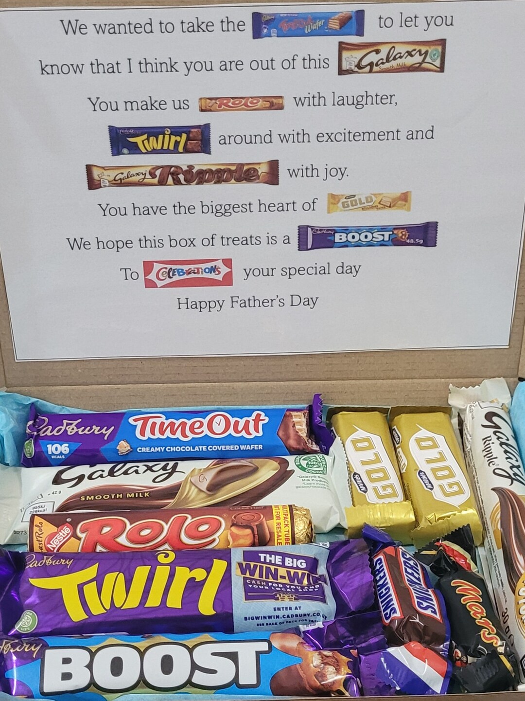 Father's Day Chocolate Poem Gift Box - Etsy