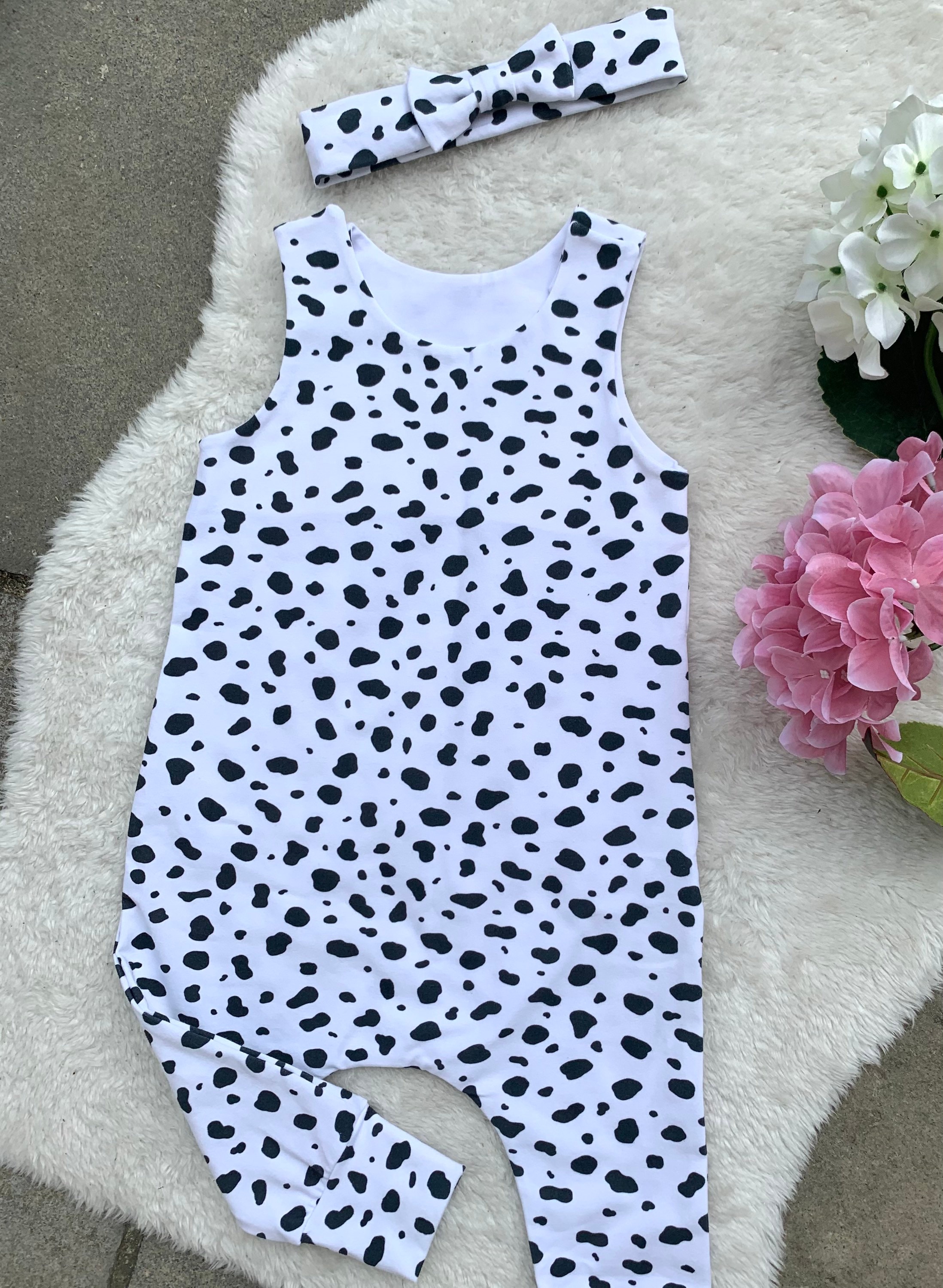 Kids Dog Costume HollyHOME Baby Romper Dalmatian Puppy OneSize For Kids One Piece Dog Sleeping Wear Cosplay Costume Puppy Halloween Costumes For Toddler