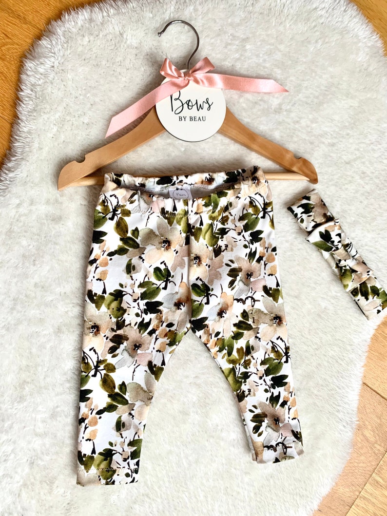 Baby children\u2019s girls apple tree blossom green print romper with matching headband turban bib hat option ideal baby gift baby shower unisex