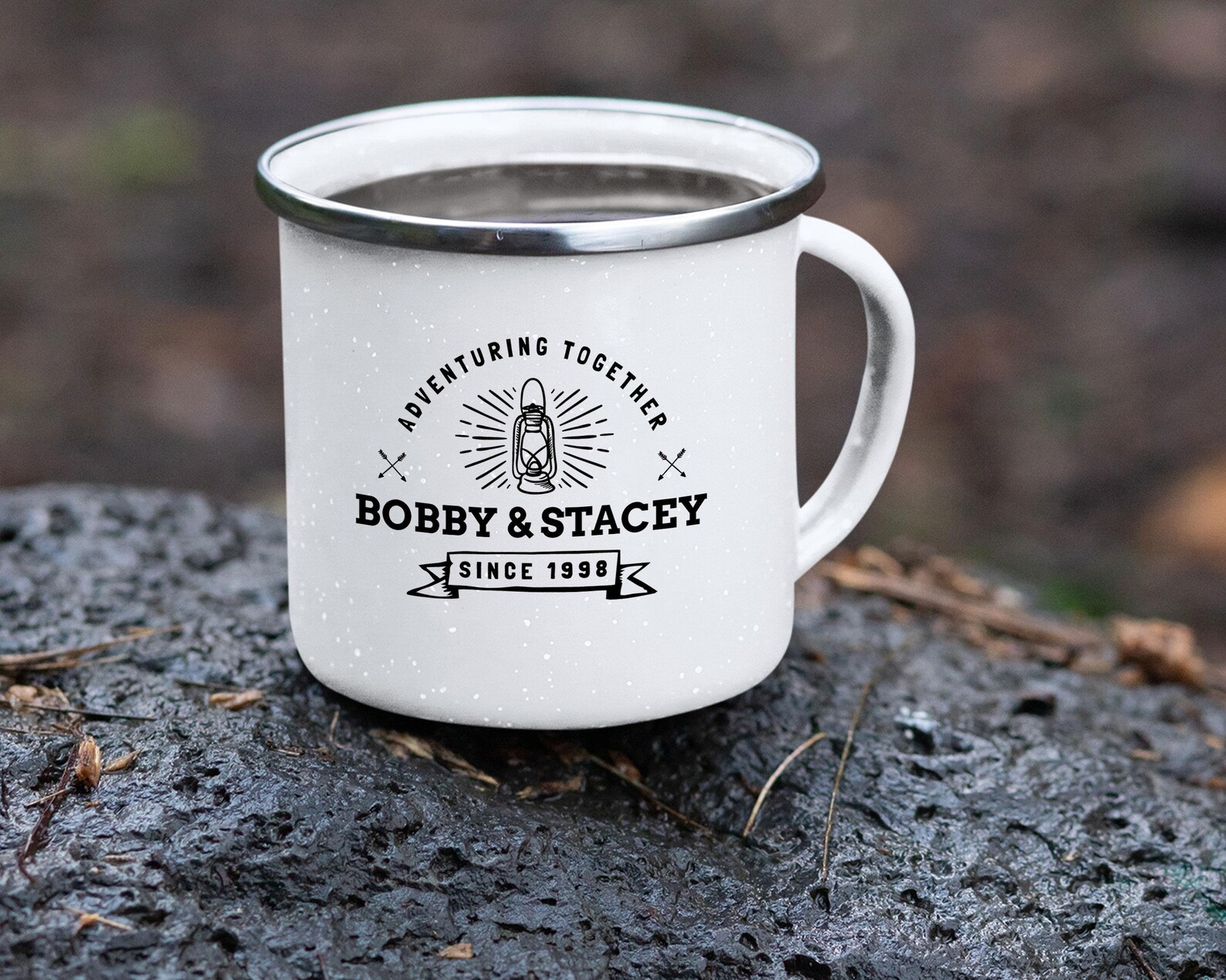 Campfire mug / Custom campfire mug / Camping Mug / Enamel Mug Etsy