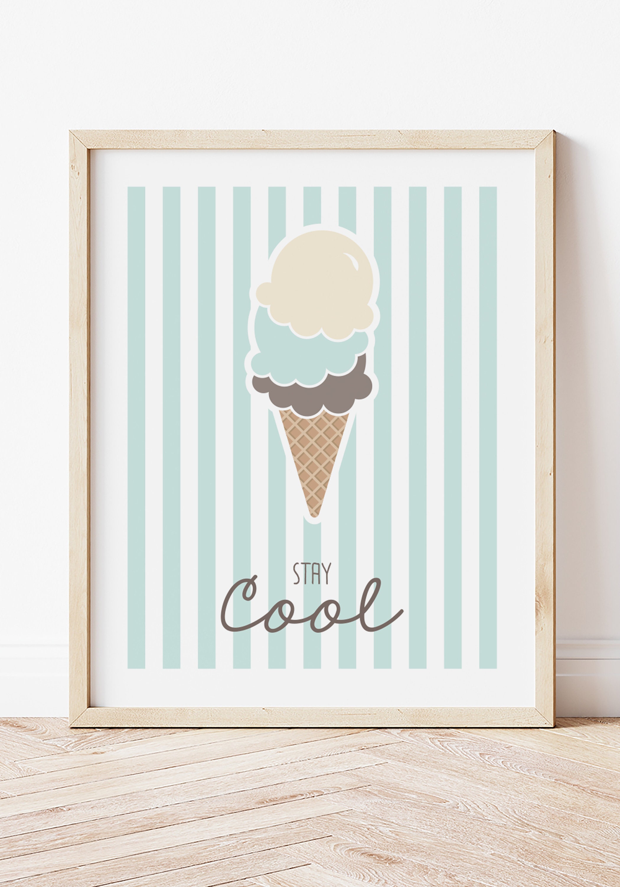 Ice Cream Wall Print Instant Download Printable Wall Art Etsy UK