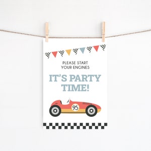 Racing Cars Party Kit Printable, Instant Download, Birthday Party Pack ...