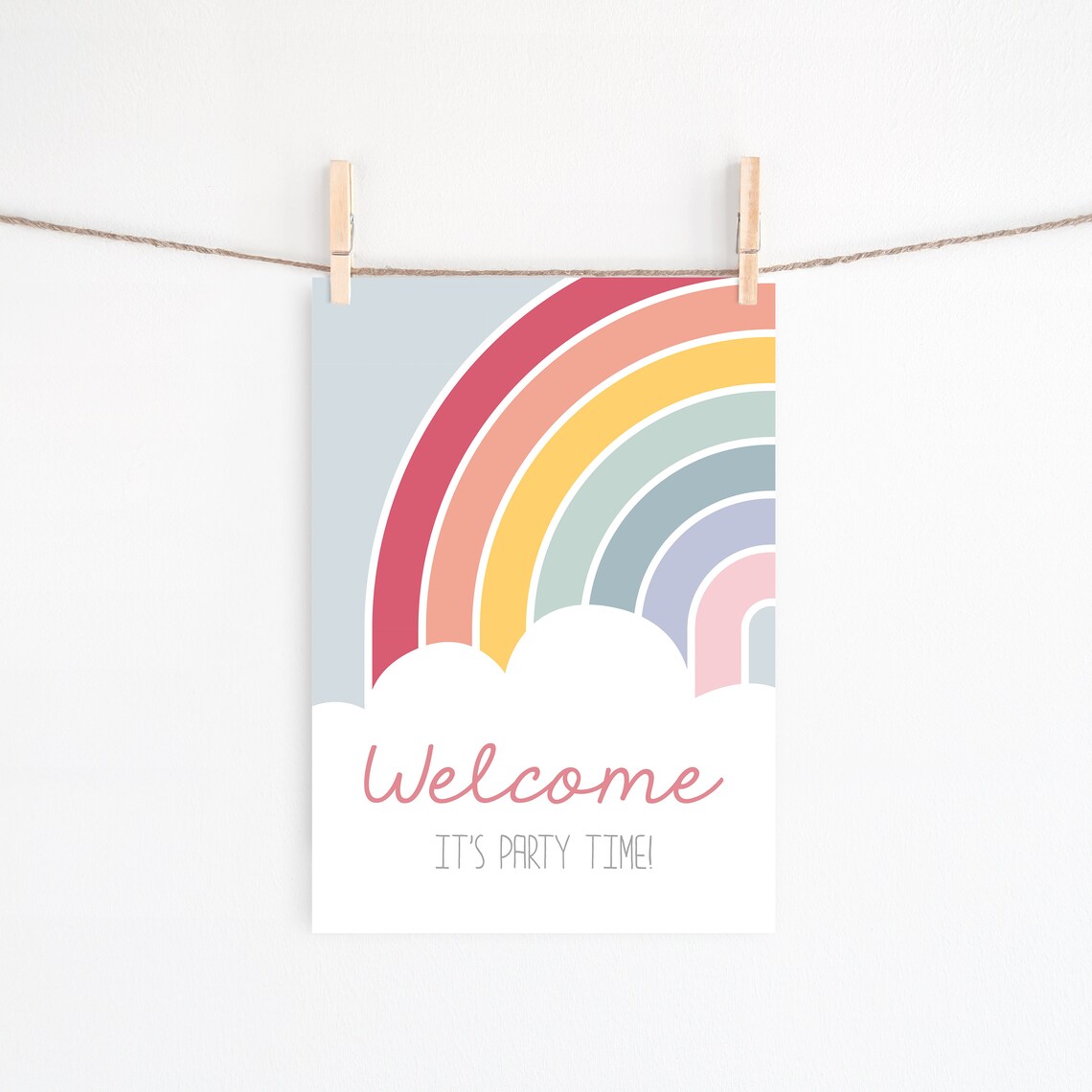 Rainbow Party Kit Printable Instant Download Birthday Party - Etsy