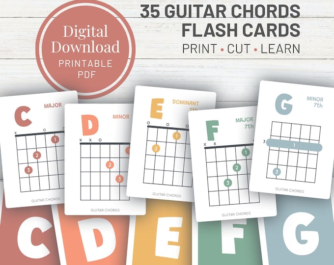 16 Printable Essential Guitar Chords Chart for Beginner Guitarists ...