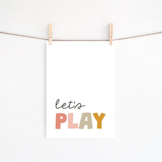 NLKTIYC Set 3 Poster Su Tela Per Cameretta - Stampa Let's Just Play - Decorazione Murale Moderna Per Bambini, 50x70 Cm