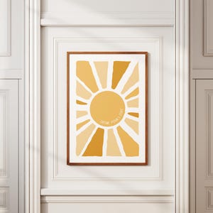 Poster "Shine Your Light" / Carta fine art opaca bianca da 210 g/m² / Stampa artistica "Yellow Sun"