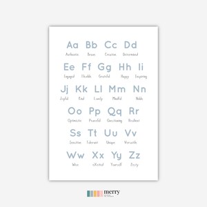 Alphabet Wall Print, Instant Download, Printable Wall Art, ABC Poster ...