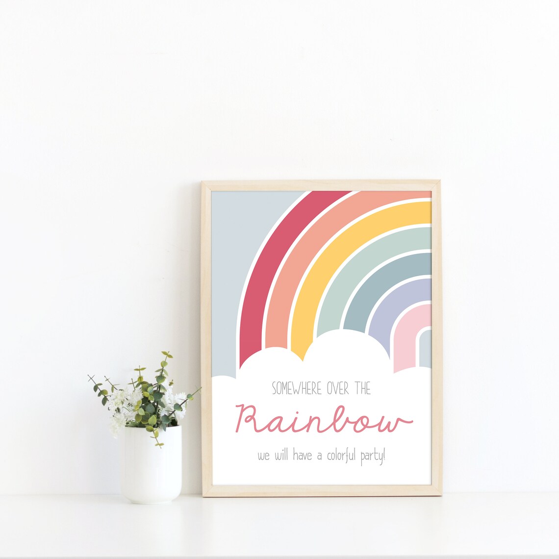 Rainbow Party Kit Printable Instant Download Birthday Party | Etsy