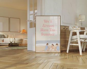 The summer I turned pretty illustrated print wall art