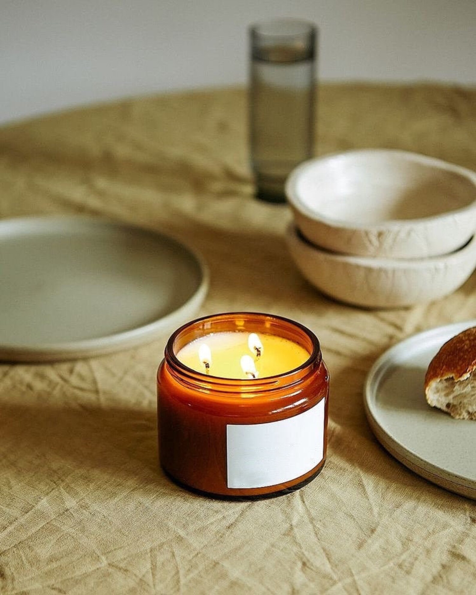 Large Amber candle jar 500ml with silver aluminium lids Etsy